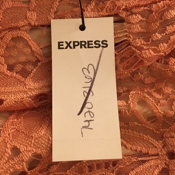 NWT Express Floral Lace Contrast Sheath Dress - Picture 5 of 7